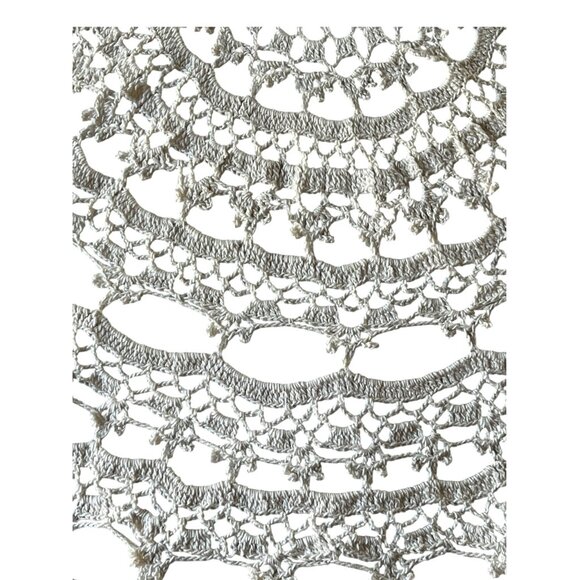 Handmade 22" Diameter Crocheted Cotton Doily - Picture 9 of 12